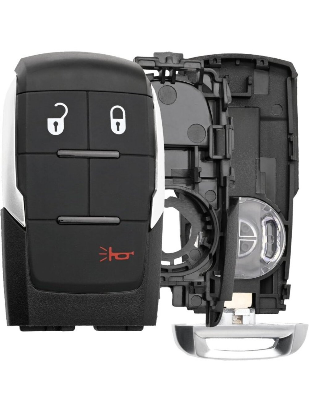 Key Fob Shell Case Compatible with 2019-2024 Models - Durable & Stylish 2PCS